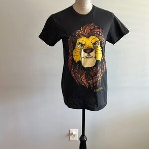 Disney Lion King Simba Tribal Men's Black T-Shirt Size Medium (RN #111647